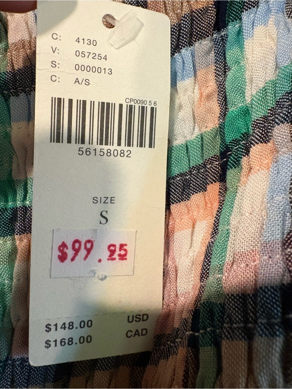 Anthropologie Maeve Light Plaid Smocked Maxi Dress - Picture 2 of 3